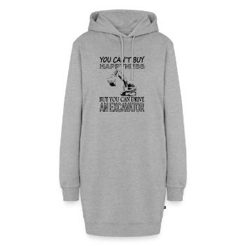 Baggerfahrer Spruch Baggerfahren Baustelle gift - Hoodie-Kleid - Grau meliert - Vorne