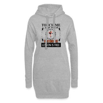 kick box Kickboxer kickboxing Boxkampf Geschenk - Hoodie-Kleid - Grau meliert - Vorne