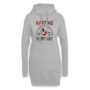 Karting Karting conduite Karting Racing Driver Cadeau - Sweat-shirt à capuche long Femme - gris chiné - Devant