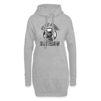 Tennis de table, ma passion, joueur de tennis de table - Sweat-shirt à capuche long Femme - gris chiné - Devant