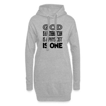 Dieu est un don croyant en Dieu - Sweat-shirt à capuche long Femme - gris chiné - Devant