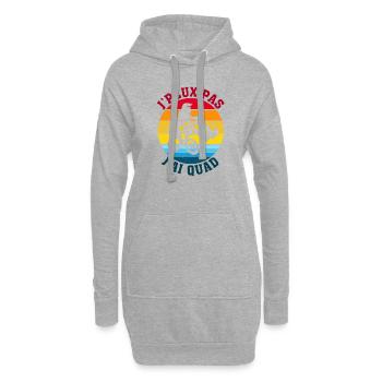 J'Peux Pas J'ai Quad Cadeau Motard Fan de Quad - Sweat-shirt à capuche long Femme - gris chiné - Devant