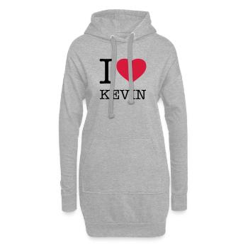 I LOVE KEVIN - Hoodie-Kleid - Grau meliert - Vorne