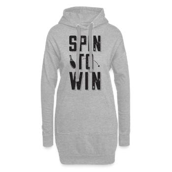 Spin To Win Tenue de ping-pong Joueur de ping-pong - Sweat-shirt à capuche long Femme - gris chiné - Devant