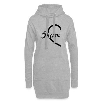 Cœur d’équipe de rêve - Sweat-shirt à capuche long Femme - gris chiné - Devant
