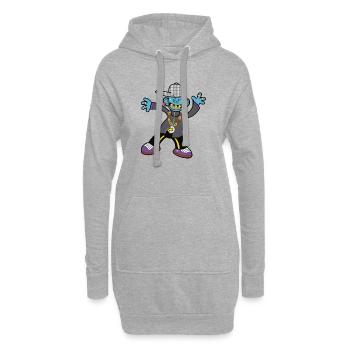 Lustiger Junge - Hoodie-Kleid - Grau meliert - Vorne