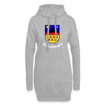 SIebenbürger-Sachsen Wappen "Siebenbürgen" W - Hoodie-Kleid - Grau meliert - Vorne