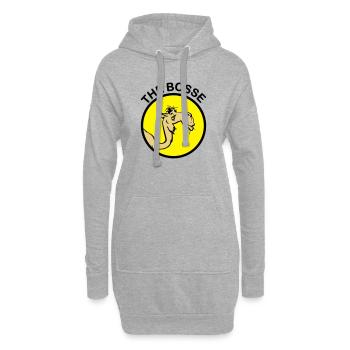 The Bosse I - Sweat-shirt à capuche long Femme - gris chiné - Devant