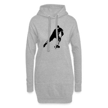 Hockey - Sweat-shirt à capuche long Femme - gris chiné - Devant
