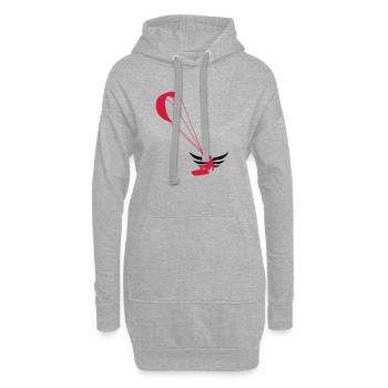 Kiteboarding / Kitesurfing / Kitesurf / - Sweat-shirt à capuche long Femme - gris chiné - Devant