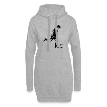 football - Sweat-shirt à capuche long Femme - gris chiné - Devant