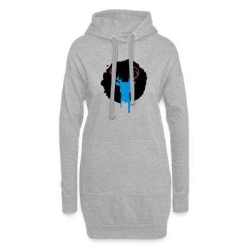 Hirsch Patch Graffiti - Hoodie-Kleid - Grau meliert - Vorne