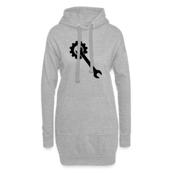 Outil de clé - Sweat-shirt à capuche long Femme - gris chiné - Devant
