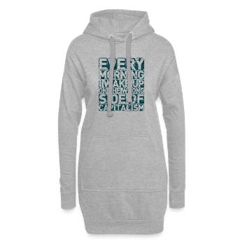 The Wrong Side - Hoodie Dress - heather grey - Front