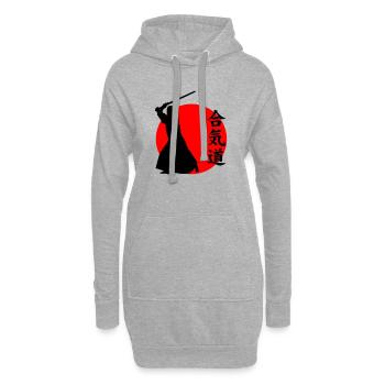 Aikido - Hoodie-Kleid - Grau meliert - Vorne