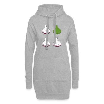 knoblauch 4er - Hoodie-Kleid - Grau meliert - Vorne