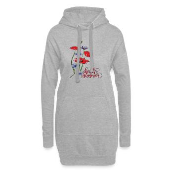 hello Summer - Hoodie-Kleid - Grau meliert - Vorne