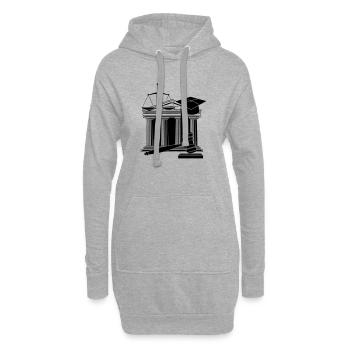 Logo des Gerichts - Hoodie-Kleid - Grau meliert - Vorne