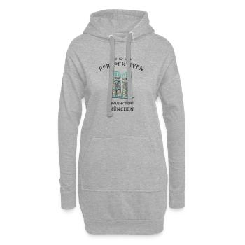 Munich, cathédrale emblématique, Frauenkirche, Bavière - Sweat-shirt à capuche long Femme - gris chiné - Devant