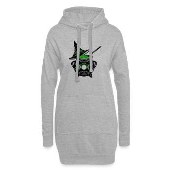 Chaudron de sorcière Chapeau de sorcière Sorcières Walpurgis Nuit - Sweat-shirt à capuche long Femme - gris chiné - Devant