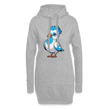 Little Dove - Hoodie-Kleid - Grau meliert - Vorne