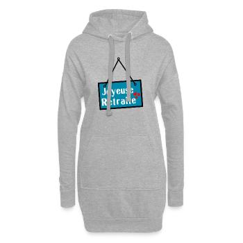 JOYEUSE RETRAITE. RETRAITE - Sweat-shirt à capuche long Femme - gris chiné - Devant