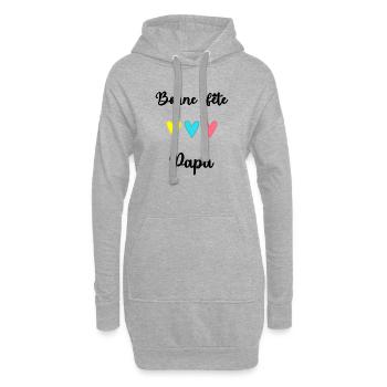 FROHER VATERTAG. PAPA. VATERTAG - Hoodie-Kleid - Grau meliert - Vorne
