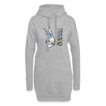 Aquarell LandkarteFinnland - Hoodie-Kleid - Grau meliert - Vorne