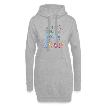 Écolier Enfant - Sweat-shirt à capuche long Femme - gris chiné - Devant