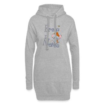 Erste Klasse, Elefant - Hoodie-Kleid - Grau meliert - Vorne