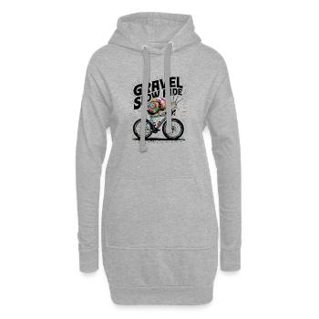 Escargot de gravier lent - Sweat-shirt à capuche long Femme - gris chiné - Devant