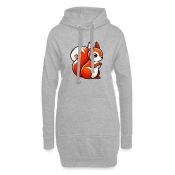Squirrel - Hoodie Dress - heather grey - Front