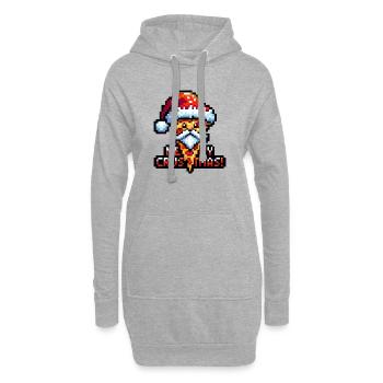 Merry Crustmas! - Hoodie-Kleid - Grau meliert - Vorne