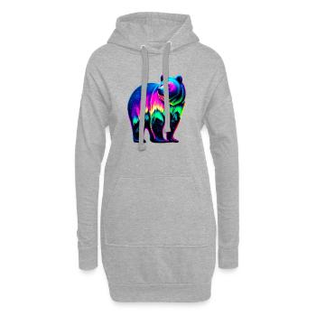 Ours - Sweat-shirt à capuche long Femme - gris chiné - Devant