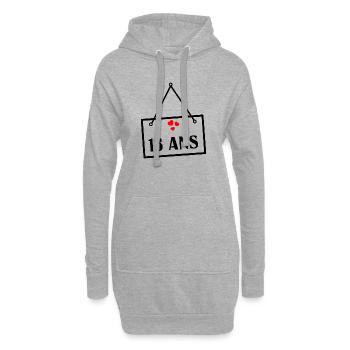 18. 18 ANS. 18e ANNIVERSAIRE. ANNIVERSAIRE 18 ANS. - Sweat-shirt à capuche long Femme - gris chiné - Devant