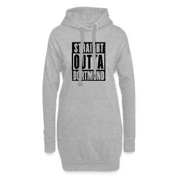Dortmund, Ruhrgebiet, Ruhrpott, echter Dortmunder - Hoodie-Kleid - Grau meliert - Vorne