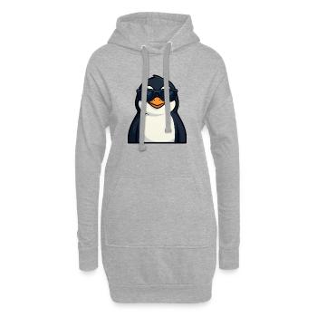 Cooler Pinguin mit Sonnenbrille Sommer Lustig - Hoodie-Kleid - Grau meliert - Vorne