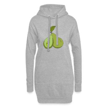 Illustration artistique de poire - Sweat-shirt à capuche long Femme - gris chiné - Devant