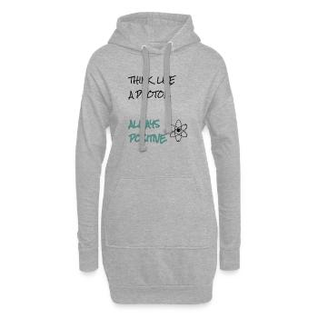 Positivité abstraite du design motivationnel - Sweat-shirt à capuche long Femme - gris chiné - Devant