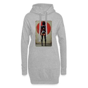Tokyo Rope Träume T-Shirt - Hoodie-Kleid - Grau meliert - Vorne