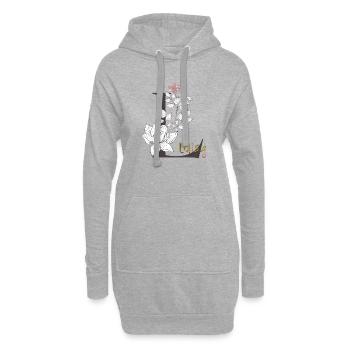 Buchstabe L  Luisa - Hoodie-Kleid - Grau meliert - Vorne