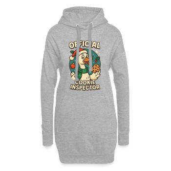 Oie Noël Drôle Père Noël Cookie Officiel - Sweat-shirt à capuche long Femme - gris chiné - Devant