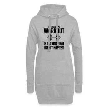 Funny Workout Mom Fitness Gym Weight Lifting - Hoodie Dress - heather grey - Front
