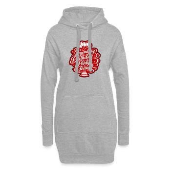 Geburtstag Party Team Spruch - Hoodie-Kleid - Grau meliert - Vorne