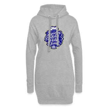 Geburtstag Party Team Spruch - Hoodie-Kleid - Grau meliert - Vorne