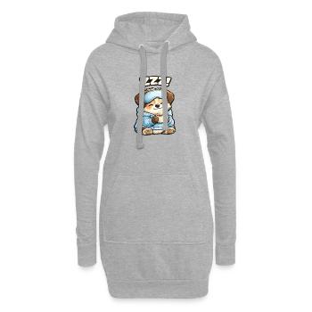 Coucheur en pyjama - Sweat-shirt à capuche long Femme - gris chiné - Devant