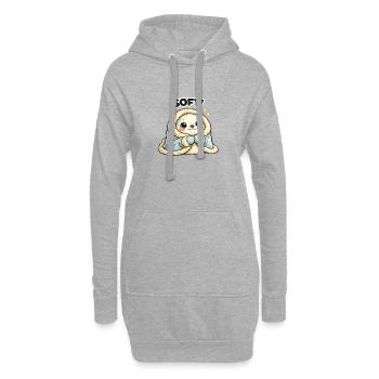 Kuschel-Maskottchen im Wintermantel - Hoodie-Kleid - Grau meliert - Vorne