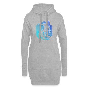 Vintage Snowboard Design für Snowboard - Hoodie-Kleid - Grau meliert - Vorne