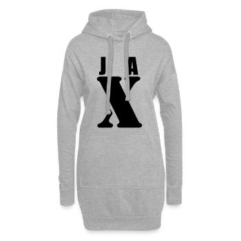Jax – First Name Design | Minimal Typography - Hoodie-Kleid - Grau meliert - Vorne
