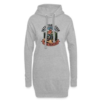 Voyage de la fête des pères Aventure en vélo électrique cadeau pour papa 2026 - Sweat-shirt à capuche long Femme - gris chiné - Devant